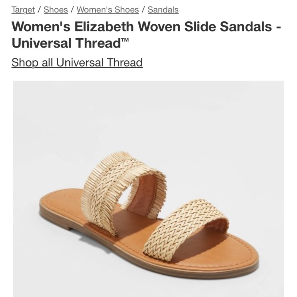 Flat slide sandals